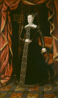 Full length portrait of Juana de Habsburgo in a gold-embroidered black dress (embajada española - Buenos Aires, Argentina) the lost gallery.jpg