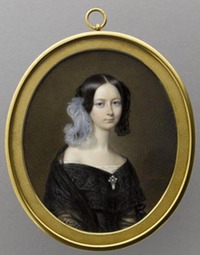 Hélène de Mecklembourg-Schwerin, duchesse d'Orléans by François Meuret (Musée Condé - Chantilly, Picardie, France) Photo - René Gabriel Ojéda