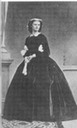 Princess Helene of Thurn und Taxis wearing a crinoline with unusual sleeves