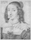 Henrietta Maria of Bourbon in pencil by ? (location unknown to gogm) From the lost gallery detint inc contrast