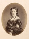 Henriette-Marie wearing a dark evening dress