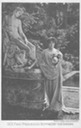 I. K. H. Princess Rupprecht von Bayern standing by statue post card
