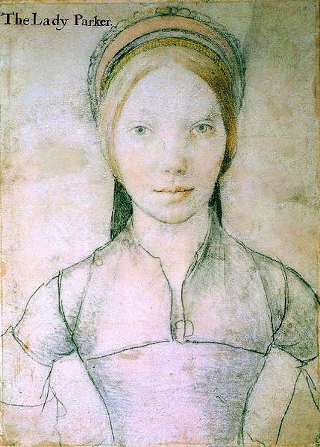 ca. 1540-1543 Grace, Lady Parker by Hans Holbein the Younger (Royal Collection) From pinterest.com:douglasspeakman:tudors: X 1.5