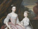 Lady Dorothy Boyle (1724–1742), Countess of Euston, and Her Sister Lady Charlotte Boyle (1731–1754), Later Marchioness of Hartington by Dorothy Savile (Hardwick Hall - Chesterfield, Derbyshire UK)