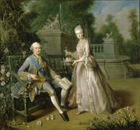 Louis Jean Marie de Bourbon, duc de Penthièvre, et sa fille Louise Adelaïde by J. B. Charpentier (Châteaux de Versailles et de Trianon - Versailles, Île-de-France France)