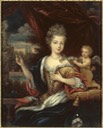 Louise Francoise de Bourbon, Mademoiselle de Nantes, illegitimate daughter of Luis XIV and the Marquise Montespan by Joseph Albrier after Pierre Mignard (Châteaux de Versailles et de Trianon - Versailles France)