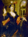 Louise Francoise, Duchesse de La Vallière with mask possibly by a follower of Nicolas de Largillière (location unknown to gogm)