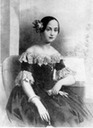 1842 Infanta Luisa Fernanda of Spain black and white print after Lopez y Portaña