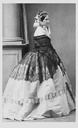 1859-1861 Maria Montijo wearing a bonnet and lace shawl