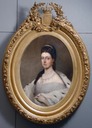 Oval portrait of Queen Marie Henriette of Belgium