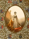 1856 Maria Alexandrovna in coronation robes - pictures by Zichy, frame by Monighetti