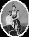 María Cristina and a toddling Alfonso XIII