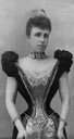 María Cristina Austria wearing a tight-waisted dress
