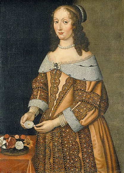 Maria Eufrosyne, 1625-1687, prinsessa av Pfalz-Zweibrücken attributed to Hendrik Munnichhoven (Nationalmuseum - Stockholm, Sweden) Wm
