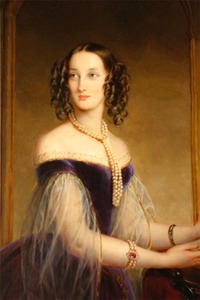 1841 Grand Duchess Maria Nikolaievna by Christina Robertson (State Hermitage Museum - St. Petersburg, Russia) head and bodice