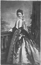 Maria Pia wearing a dress with flared sleeves