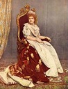 1887 Maria Pia of Portugal seated in a color photo