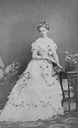 Maria Pia wearing a late 1860s evening dress