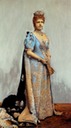1887 Maria Pia wearing blue court dress