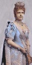 1887 Maria Pia wearing blue court dress upper half