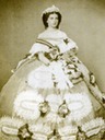 Maria Sophie wearing a very full crinoline court dress