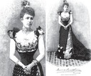 Dress worn by María Cristina when she posed with toddler Alfonso XIII