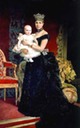 1886 or 1887 María Cristina and baby Alfonso XIII by ? (location unknown to gogm)