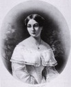 1850s Marie Amalie, Princess of Leiningen, née Baden (1834-1899) lithograph by Hermann Raunheim after Johann Grund (Royal Collection)