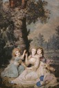 1790 Marie-Antoinette and her children by Francois Dumont (Louvre)