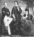 Mathilde Trani (center), Maria Sophie (right), and Ludwig Viktor of Austria