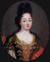 Oval portrait of Louise Françoise de Bourbon, Duchess of Bourbon (daughter of Louis XIV) by ? (location unknown to gogm)