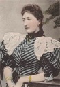 Princess Clémentine wearing lace epaulettes