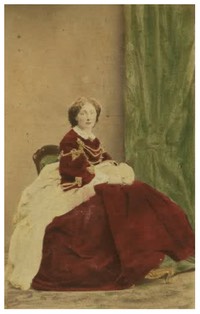 Princess Marie Amalie of Leiningen wearing a dress with frogging wearing a dress with frogging