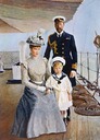 Princess Mary, Prince George, and possibly Edward on ship