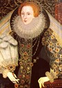 1585-1590 Queen Elizabeth with a fan, attributed to John Bettes the Younger (Hever Castle, Kent)
