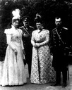Vladimir and his wife, Maria Pavlovna, and Alexandra Feodorovna and Nicholas II