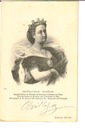 Print of Empress Eugenie wearing a dark dress with pleated bodice