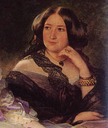 Detail of the Duchess of Bassano from Winterhalter's 1855 group portrait