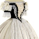 Bodice of the replica Worth gown worn for the Hungarian Coronation (Hofburg Palace version)